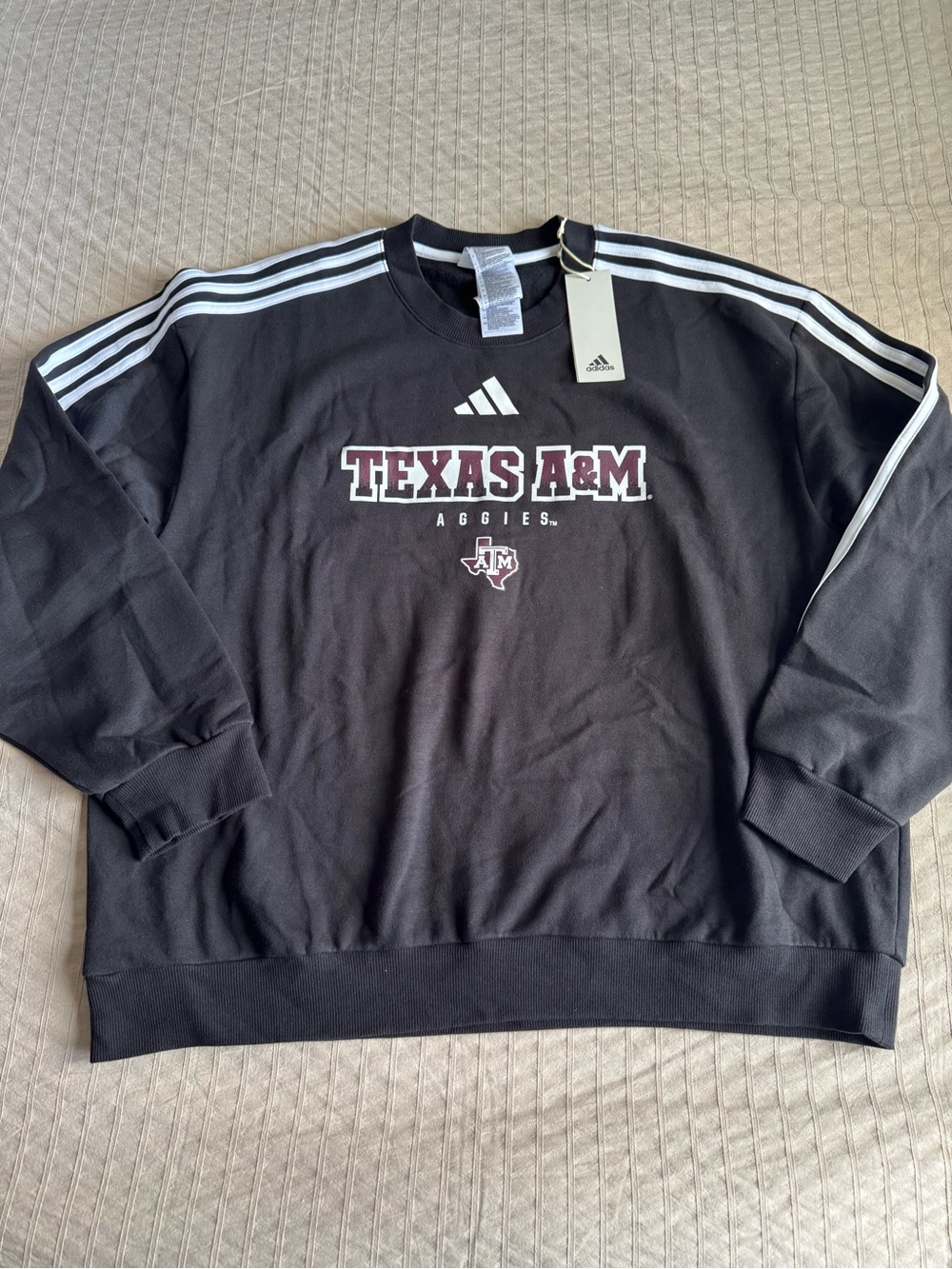 Adidas Texas A&M Women’s S Black Crewneck Sweatshirt